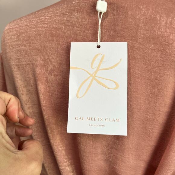 GAL MEETS GLAM Jennifer Dress in Mave Pink Size 12 - Picture 8 of 12